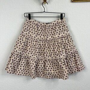 Marc Jacobs Bouquet Corduroy Tiered Floral Skirt